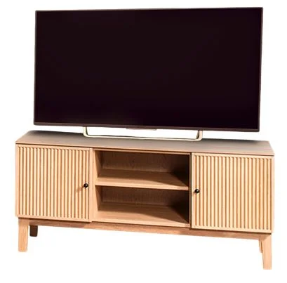 TV-Board-helles Eichenholz-Türenblenden mit Riffelaplikation