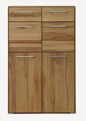Hochkommode mit Schubladen Massivholz Buche
