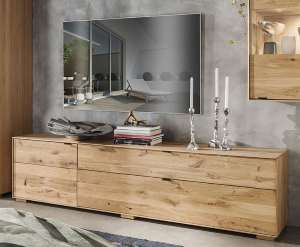 Massivholz Lowboard Eiche Breite 200 cm