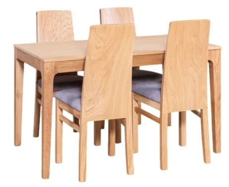 Esstischgruppe-Eichenholz-Polsterstühle zur Auswahl