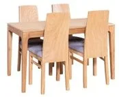 Auszugstisch-Polsterstuhl-Eiche Auszugstisch-Polsterstuhl-Eiche