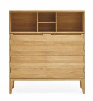 Kommode zweitürig Eiche hell massiv