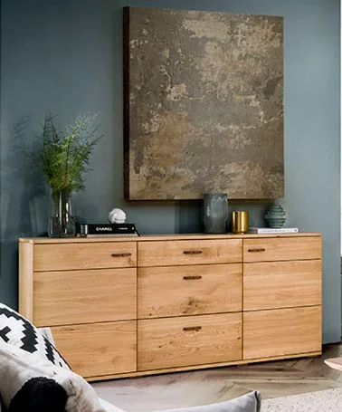 Massivholz Eiche Sideboard Breite 192 cm