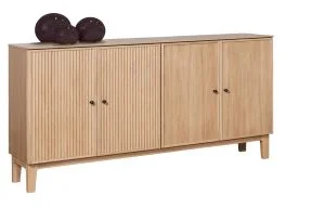 Sideboard Eichenholz gefräste Riffelfronten