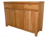 Kernbuche dreitürig Sideboard massiv Holz