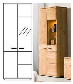 Vitrine Massivholz Eiche Vitrine Massivholz Eiche