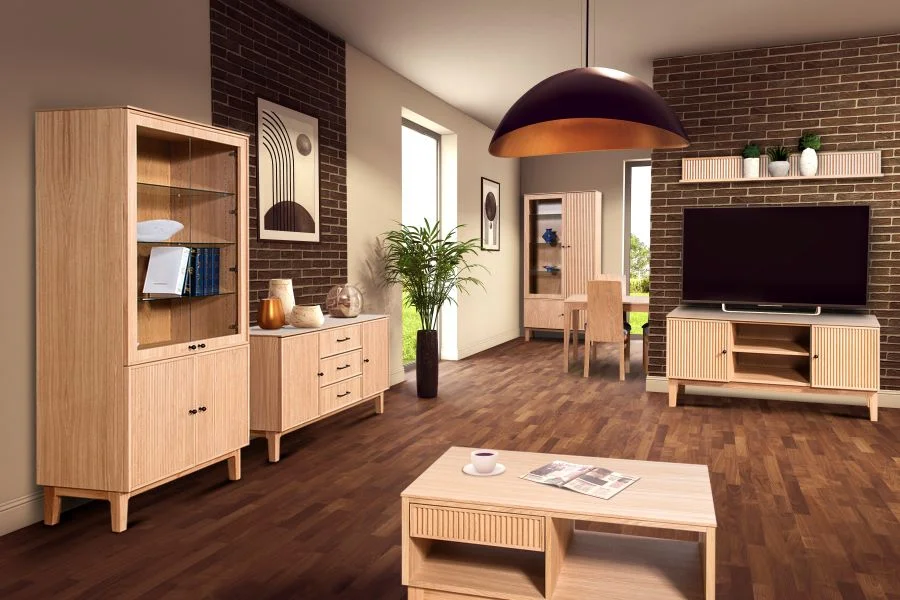 Eichenmöbel-Vitrine | Kommode | Couchtisch | TV-Board